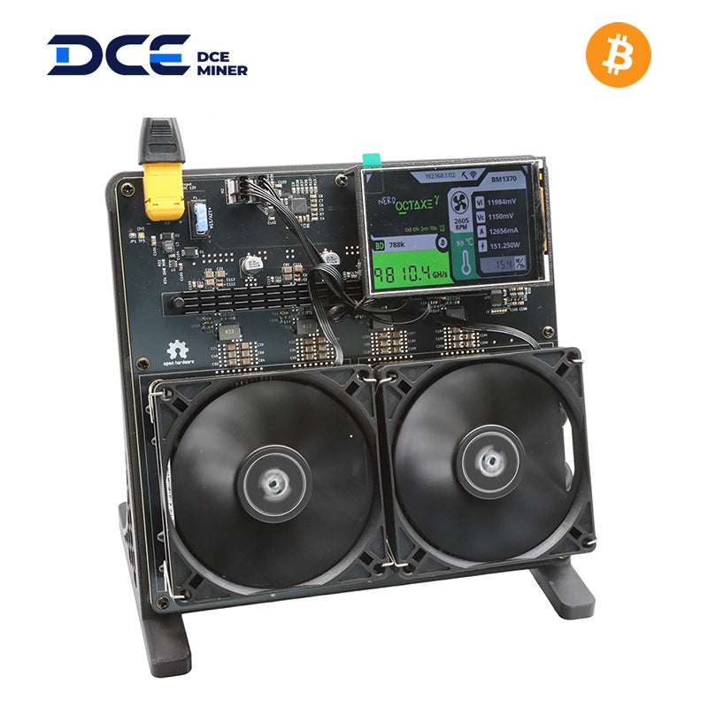 NerdOCTaxe 9.6T 150W large screen Bitcoin Miner ASIC SHA256 BTC Machine Home Mining Device