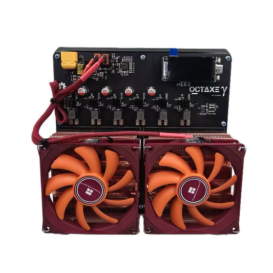 All Copper Radiator NerdOCTaxe y Rev3.1 12TH/s Bitcoin Miner